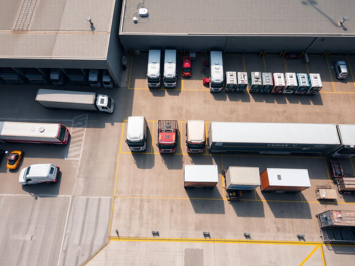 Aerial view of logistics hub